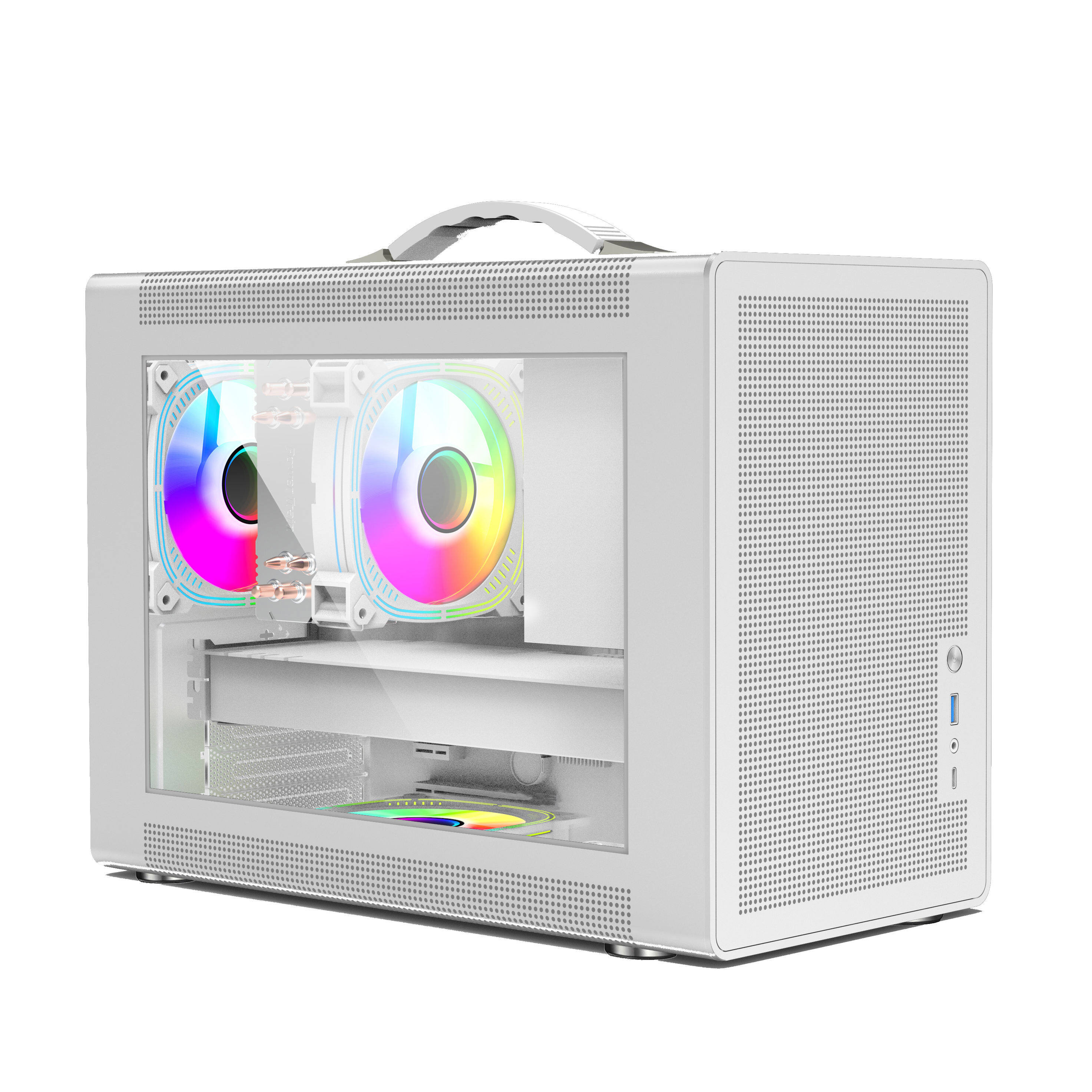 MATX computer case portable small case HTPC desktop computer game cabinet table home mini computer case