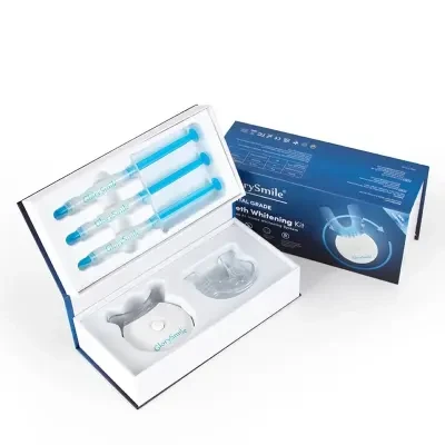 2024 private label professional teeth whitening gel teeth whitening LED light 10 minutes timer function home set